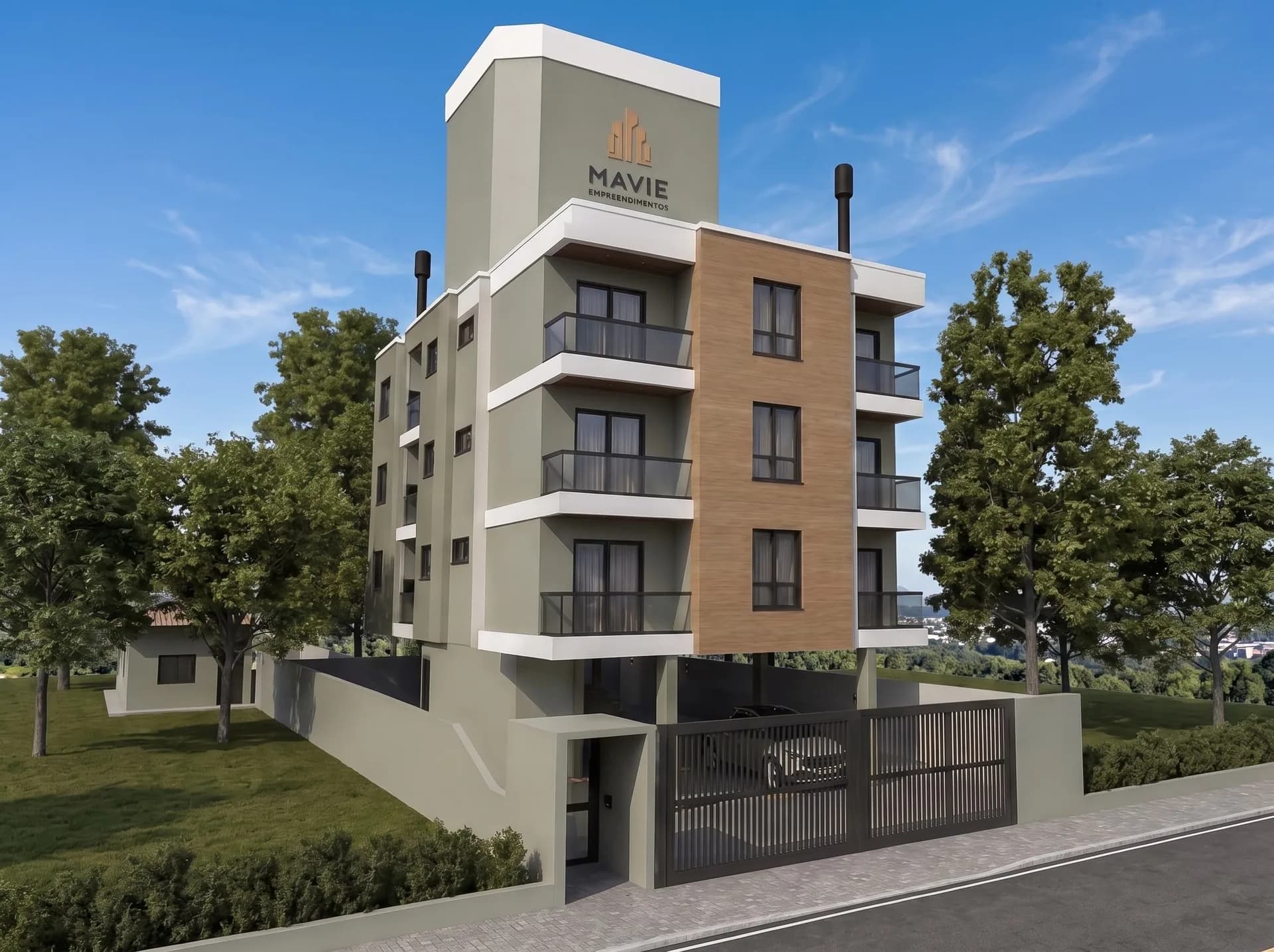 Fachada do Residencial Maanaim, em Palhoça, Santa Catarina